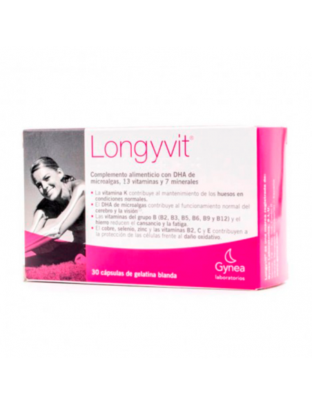 Longyvit Con Dha, Vit K, Vits B 30 Cápsulas Gelatina Blanda