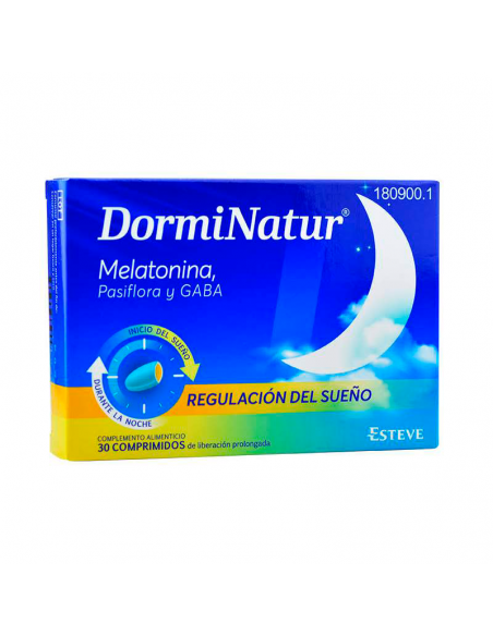 Dorminatur Comprimidos Liberacion Prolongada Melatonina Pasiflora Y Gaba 1.85 30 Comprimidos