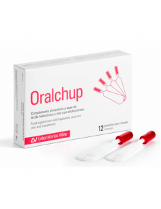 ORALCHUP 12 PASTILLAS PARA CHUPAR CON ACIDO HIALURÓNICO Y...