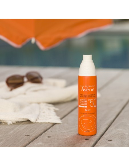Avene Linea Solar Spray Fps50+ Textura Spray Sin Color Cara Y Cuerpo Pieles Sensibles 200Ml