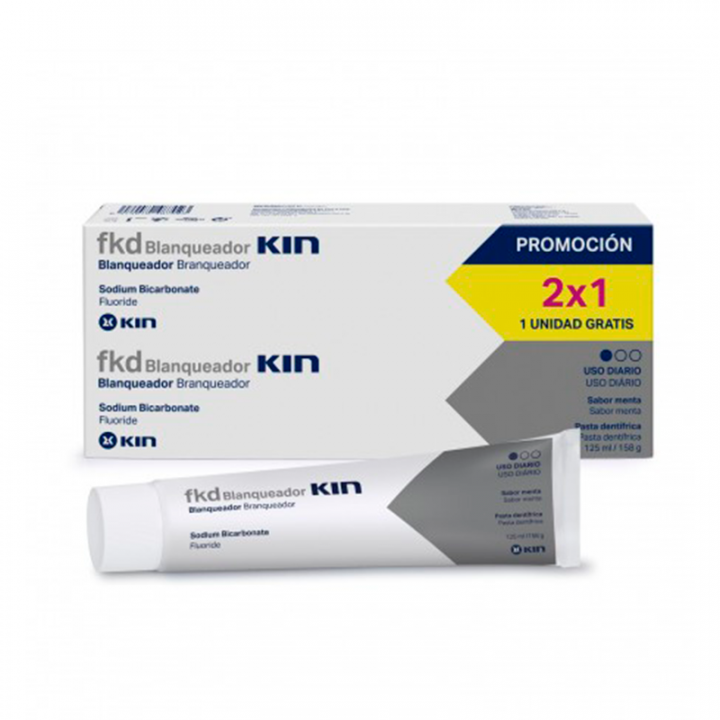 Kin Fkd Blanqueador Pasta dentrífica Sabor Menta 2x125ml.