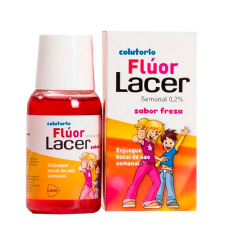 Lacer Flúor Semanal 0,2% Colutorio Fresa 100ml.