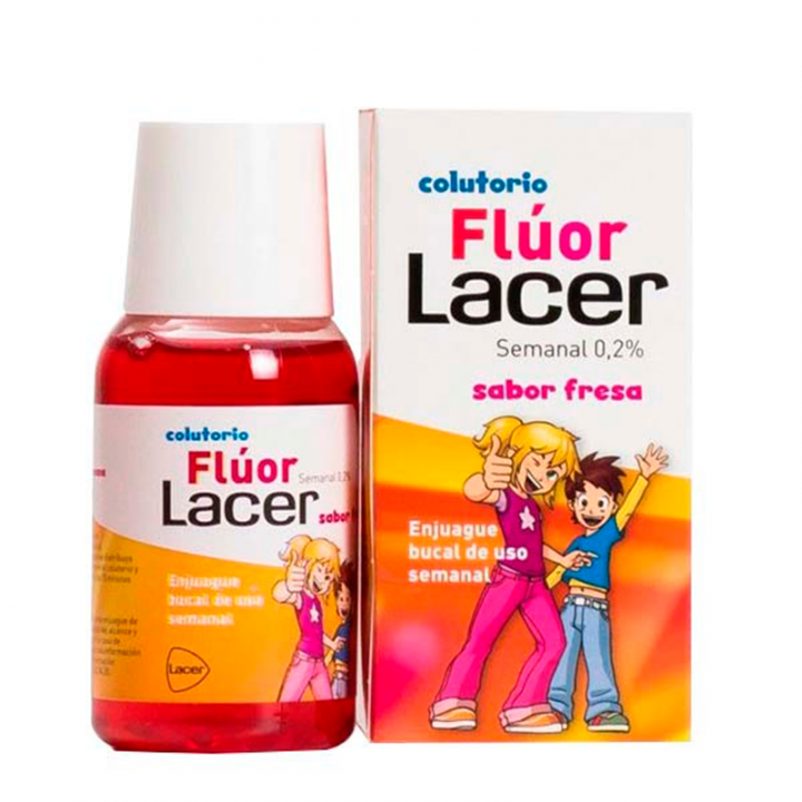 Lacer Flúor Semanal 0,2% Colutorio Fresa 100ml.
