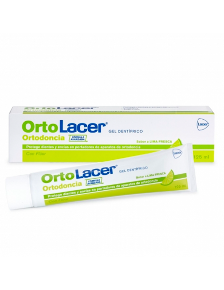 LACER ORTOLACER ORTODONCIA GEL DENTIFRICO 1 ENVASE 125 ML SABOR LIMA FRESCA