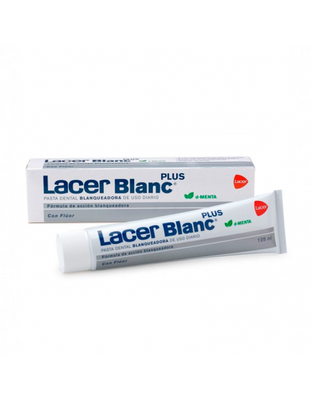 LACER LACERBLANC PLUS D.MENTA PASTA BLANQUEADORA 125 ML, BLANQUEADORA USO DIARIO, CON FLUOR