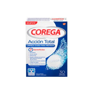 Corega Acción Total Limpiador Prótesis 30 Tabletas.