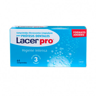 Lacer Protabs 64 Comprimidos Limpieza Prótesis dental.