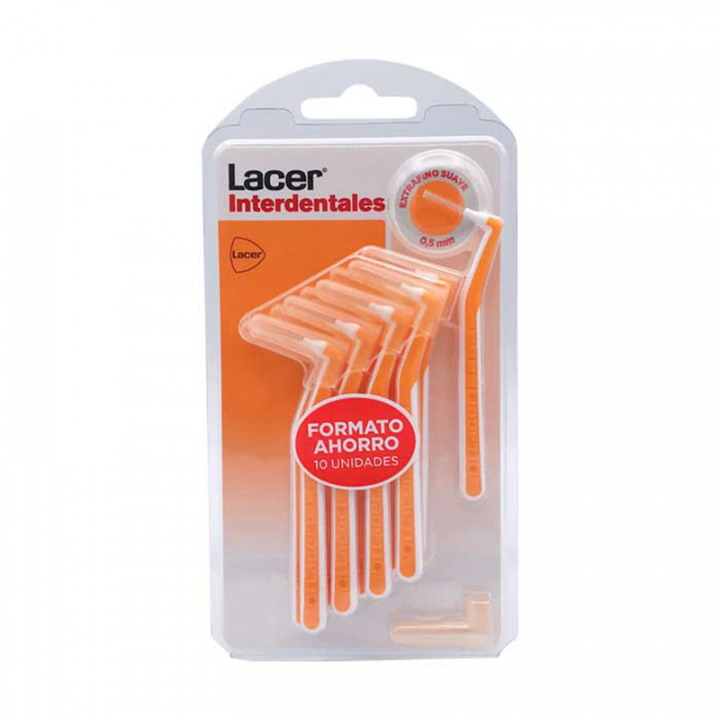 Lacer Cepillo Interdental Naranja Extrafino Angular 10 Ud.
