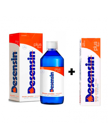 Desensin Pack Pasta Dental Plus 125Ml +  Colutorio Plus 500Ml,La Solución Para Los Dientes Sensibles