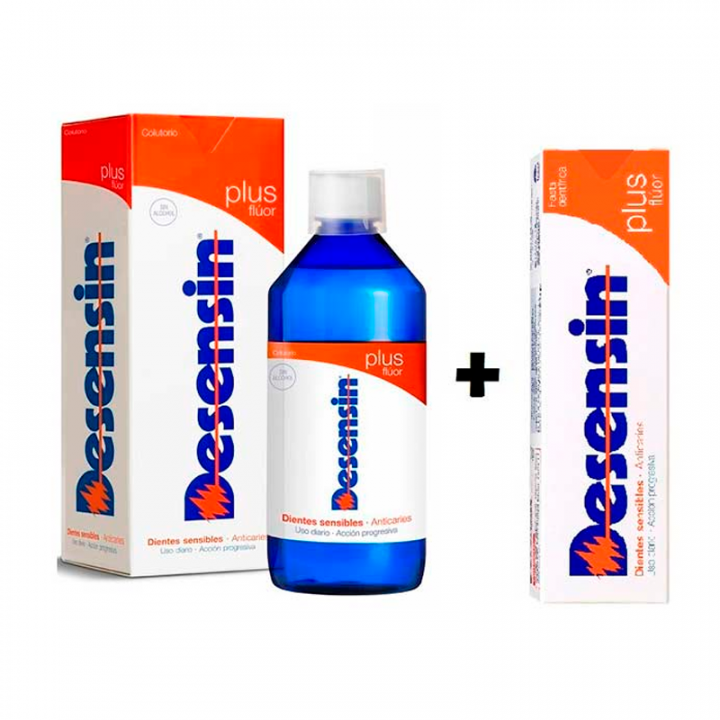 Desensin Pack Pasta dental + Colutorio Plus.