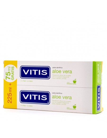 VITIS PASTA DENTIFRICA ALOE MANZANA FORMATO AHORRO 300 ML DUPLO 2X150 ML