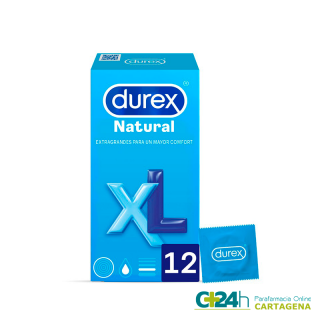 Durex Natural Preservativos XL 12 Unidades.