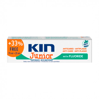 Kin Junior Pasta Dentrífica Anticaries Sabor Menta 75+25ml.