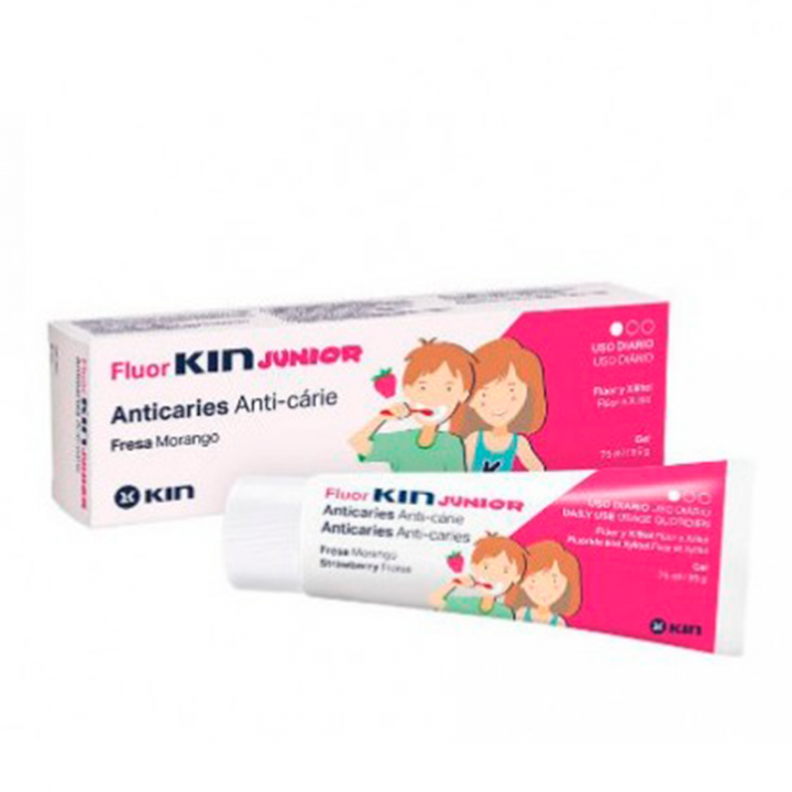 Fluor Kin Junior Gel dentrífico Fresa 75ml.