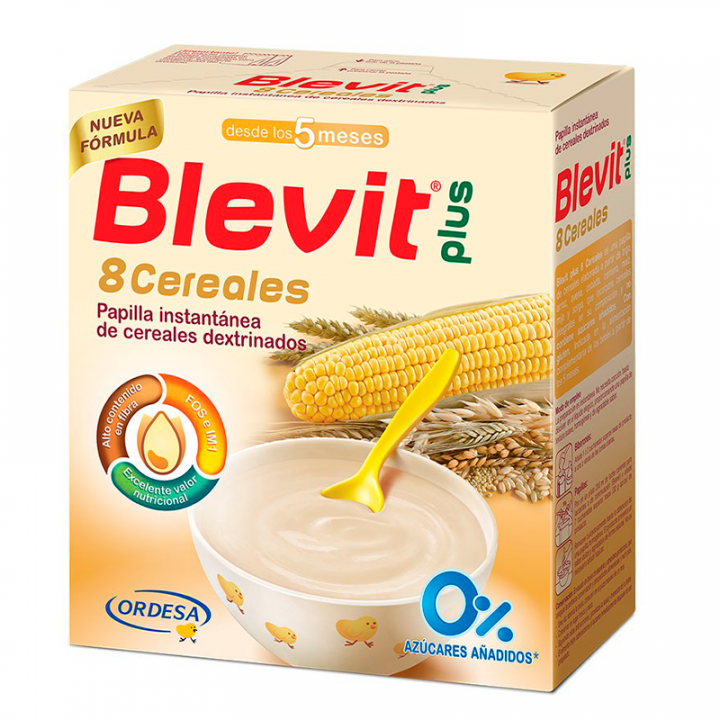 Blevit Plus 600gr 8 Cereales Efecto Bifidus.