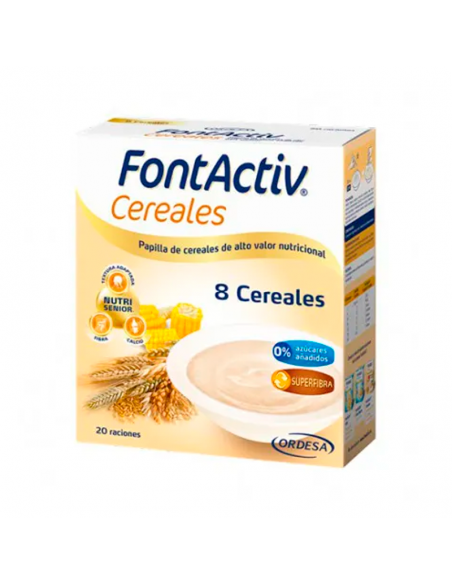 Fontactiv 8 Cereales 600 G Superfibra Papilla De Cereales Con Alto Valor Nutricional Adultos