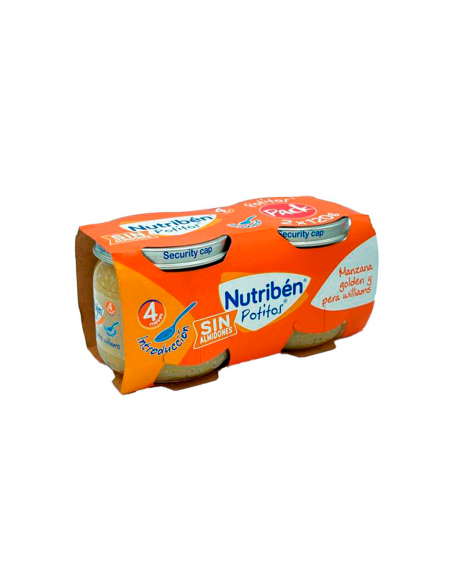 NUTRIBEN POTITOS MANZANA GOLDEN PERA WILLIAMS 2X120 G
