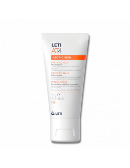 LETI AT 4 PASTA AL AGUA 75 G. PREVIENE Y TRATA DERMATITIS DEL PANAL PIEL DELICADA Y ATOPICA DEL BEBE