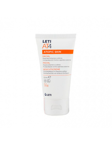 Leti At 4 Crema Facial 50 Ml Crema Emoliente Piel Atopica Seca,Proteccion Frente A Cambios Climatico