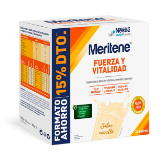 Meritene Fuerza y Vitalidad Sabor Vainilla 30 Sobres.