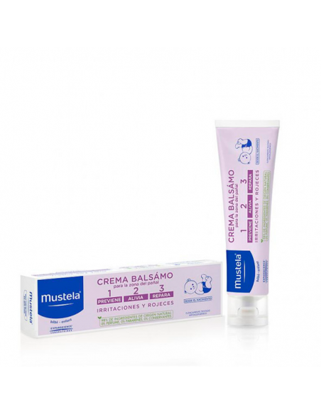 MUSTELA BEBE CREMA BALSAMO 1, 2, 3. 100ML, INNOVACION  1 PREVIENE,2 ALIVIA, 3 REPARA IRRITACIONES