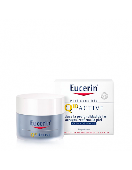 Eucerin Q10 Active Noche Antiarrugas Crema 50Ml Reduce La Profundiodad De Las Arrugas Reafirma