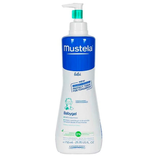 MUSTELA BEBE BABYGEL 750 ML, BAÑO ESPUMOSO, LIMPIA Y CONTRIBUYE AL DESARROYO SENSORIAL DESDE NACER