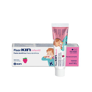 Fluor Kin Infantil Pasta dentrífica Fresa 75ml.