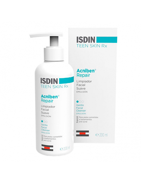 Isdin Teen Skin Acniben Rx 180 Ml Limpiadorfacial Suave Emulsion Pieles Con Trata Antiacneicos