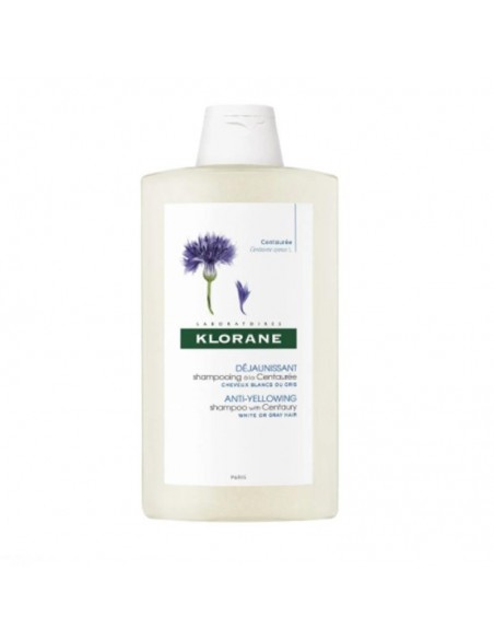 KLORANE CHAMPU CENTAUREA 400 ML FORMATO AHORRO, CABELLOS BLANCOS O GRISES