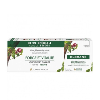 Klorane Trío Keratins Fuerza y Vitalidad 2x30 cáps.