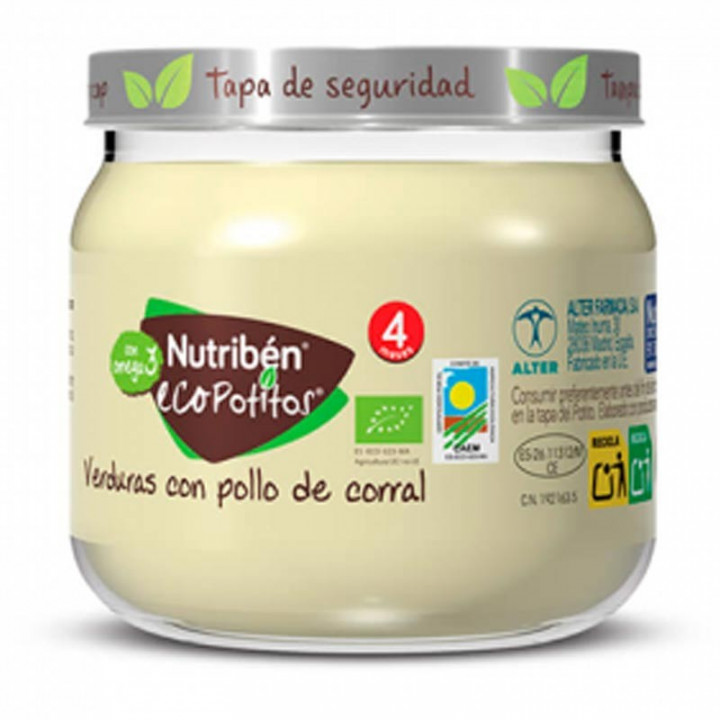 Nutriben Ecopotitos Inicio a la Carne Pollo de Corral 120 gr.
