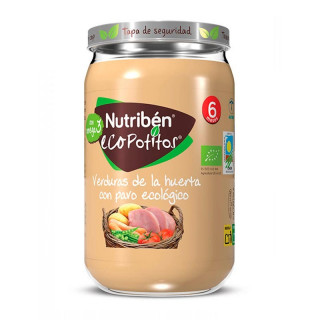 Nutriben Ecopotitos Verduras de la Huerta con Pavo Ecológico 235 gr.