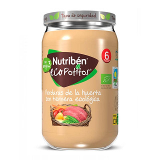 Ecopotitos Verduras con Ternera Ecológica 235 gr.