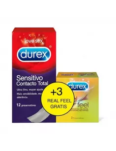 Durex Sensitivo Contacto Total + Durex Real Feel...