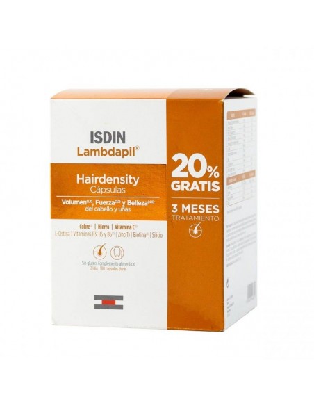 Isdin Lambdapil Hairdensity 180 Cápsulas Crecimiento Uñas y Cabello