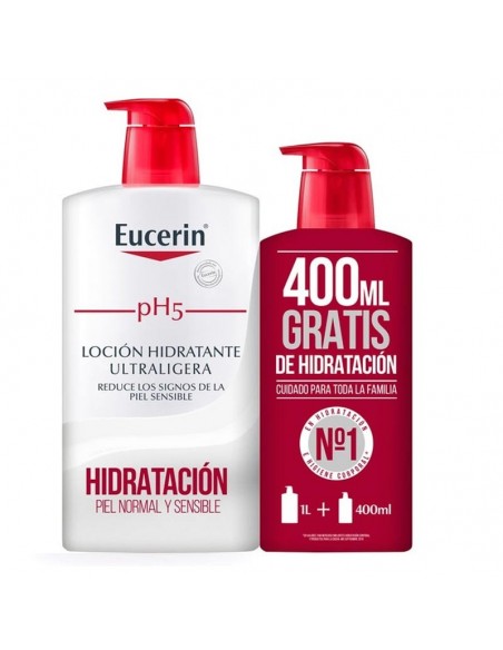 Eucerin Ph5 Skin-Protection Locion Hidratante 1000 Ml + 400 Ml Reduce Los Signos Piel Sensible