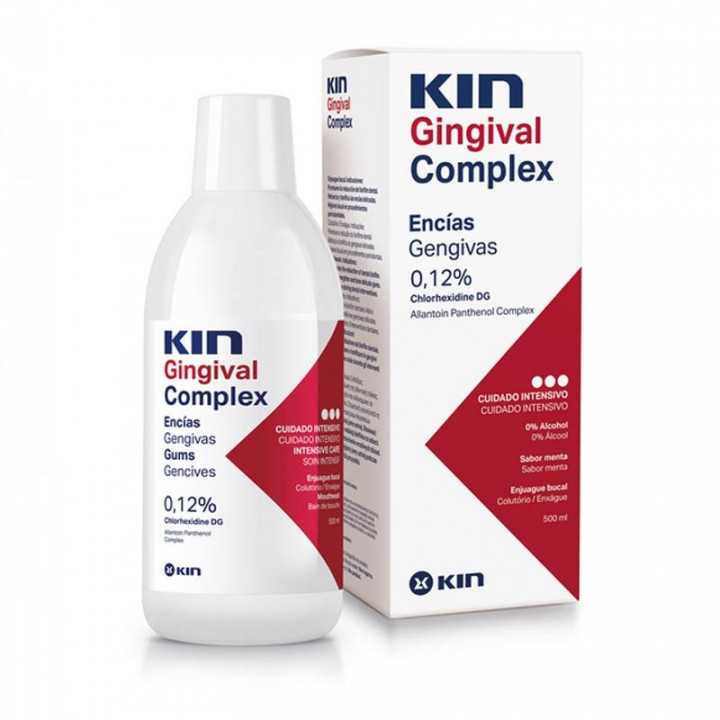 Kin Gingival Enjuague Bucal con Chlorhexidina 500ml.