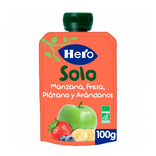 Hero Baby Solo Manzana, Plátano, Fresa y Arándanos 100gr.