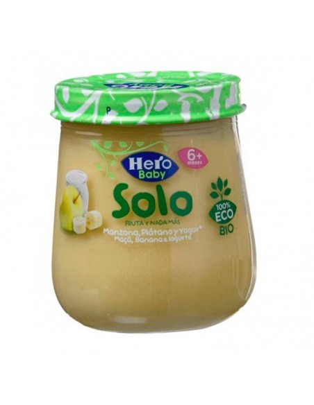 HERO BABY SOLO MANZANA PLATANO Y YOGUR 120 G