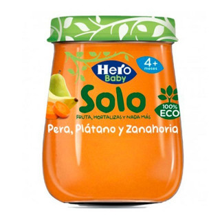 Tarrito Hero Baby Solo Pera, Zanahoria y Plátano 120 gr.