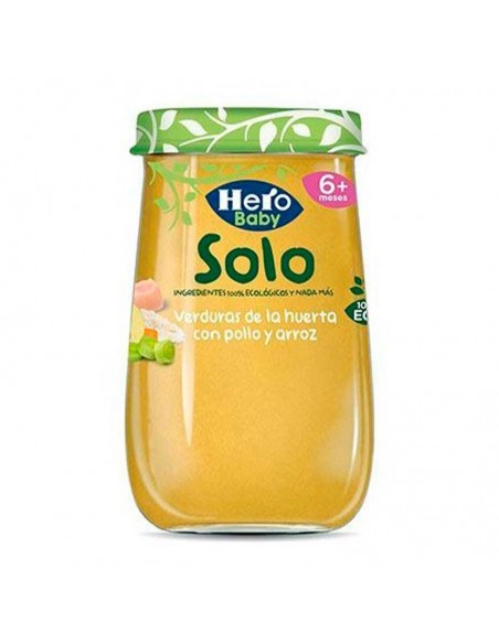 HERO BABY SOLO VERDURAS CON POLLO Y ARROZ 190 G