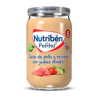 Nutribén Potitos Guiso de Pollo y Ternera con Judías Verdes 235 gr.