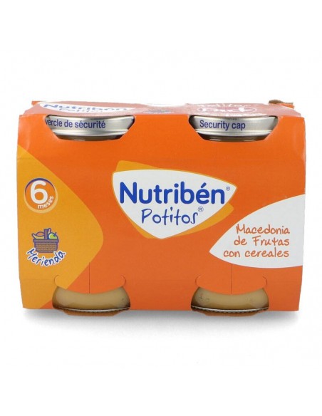 NUTRIBEN POTITO MERIENDA BIPACK 2X190G MACEDONIA DE FRUTAS CON CEREALES