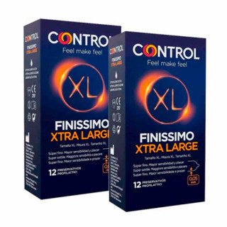 Control Preservativos Finissimo XL Extra Large 2x12 Unidades Condones.