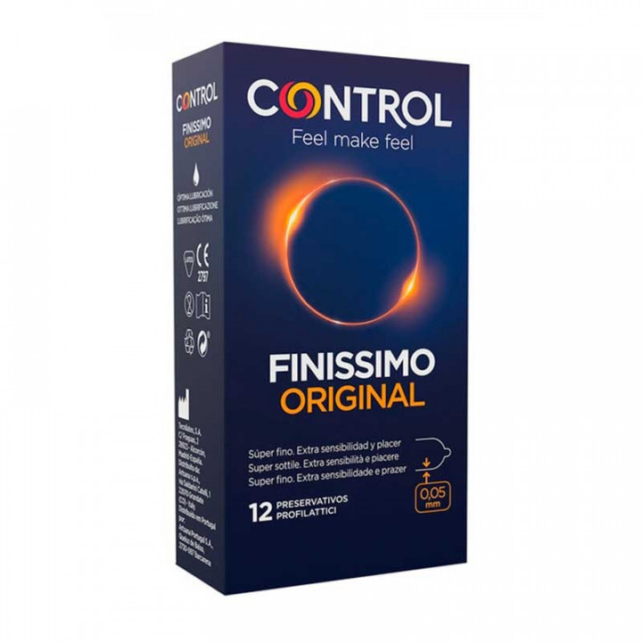 Control Preservativos Finissimo Original 12 Unidades Condones.
