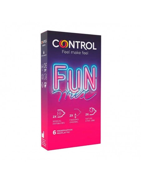 CONTROL PRESERVATIVOS FUN MIX 6 UNIDADES 2 FUN 2 FINISSIMO 2 NATURE
