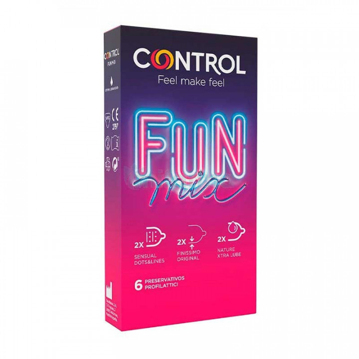Control Preservativos Fun Mix 6 Unidades Condones.