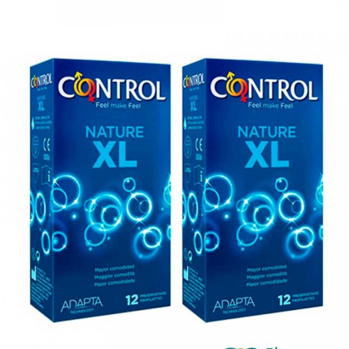 Control Preservativos Nature XL 2x12 Unidades Condones.