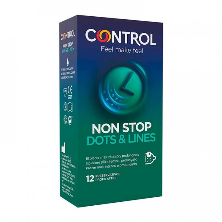 Control Preservativos Non Stop Retard 12 Unidades Condones.